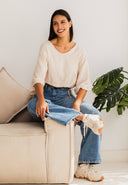 Draped Sleeve Top
