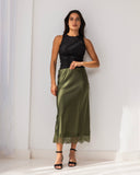 Satin Midi Skirt