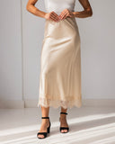 Satin Midi Skirt