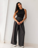 Linen Wide-Leg Pants