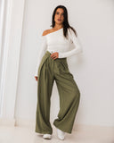 Linen Wide-Leg Pants