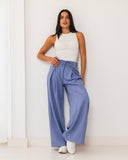 Linen Wide-Leg Pants