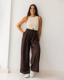 Linen Wide-Leg Pants