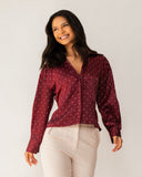 Polka Dot Satin Blouse