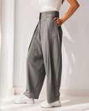 Pinstripe Wide Leg Pants
