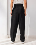Pinstripe Wide Leg Pants
