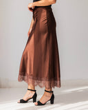 Satin Midi Skirt