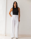 Linen Wide-Leg Pants