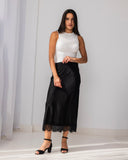 Satin Midi Skirt