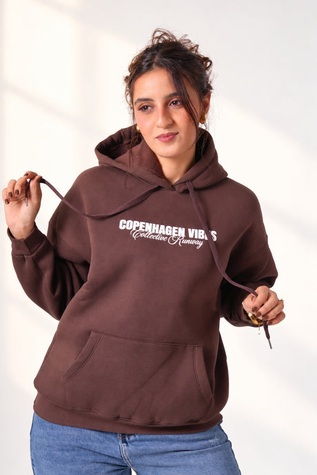 Copenhagen Printed Hoodie — Brown